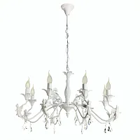 Люстра подвесная Анджелина (Angelina) A5349LM-8WH Arte Lamp без плафона на 8 ламп, основание белое в стиле классический Люстра подвесная Анджелина (Angelina) A5349LM-8WH Arte Lamp без плафона на 8 ламп, основание белое в стиле классический